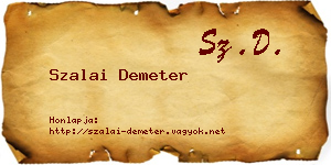 Szalai Demeter névjegykártya