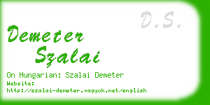 demeter szalai business card
